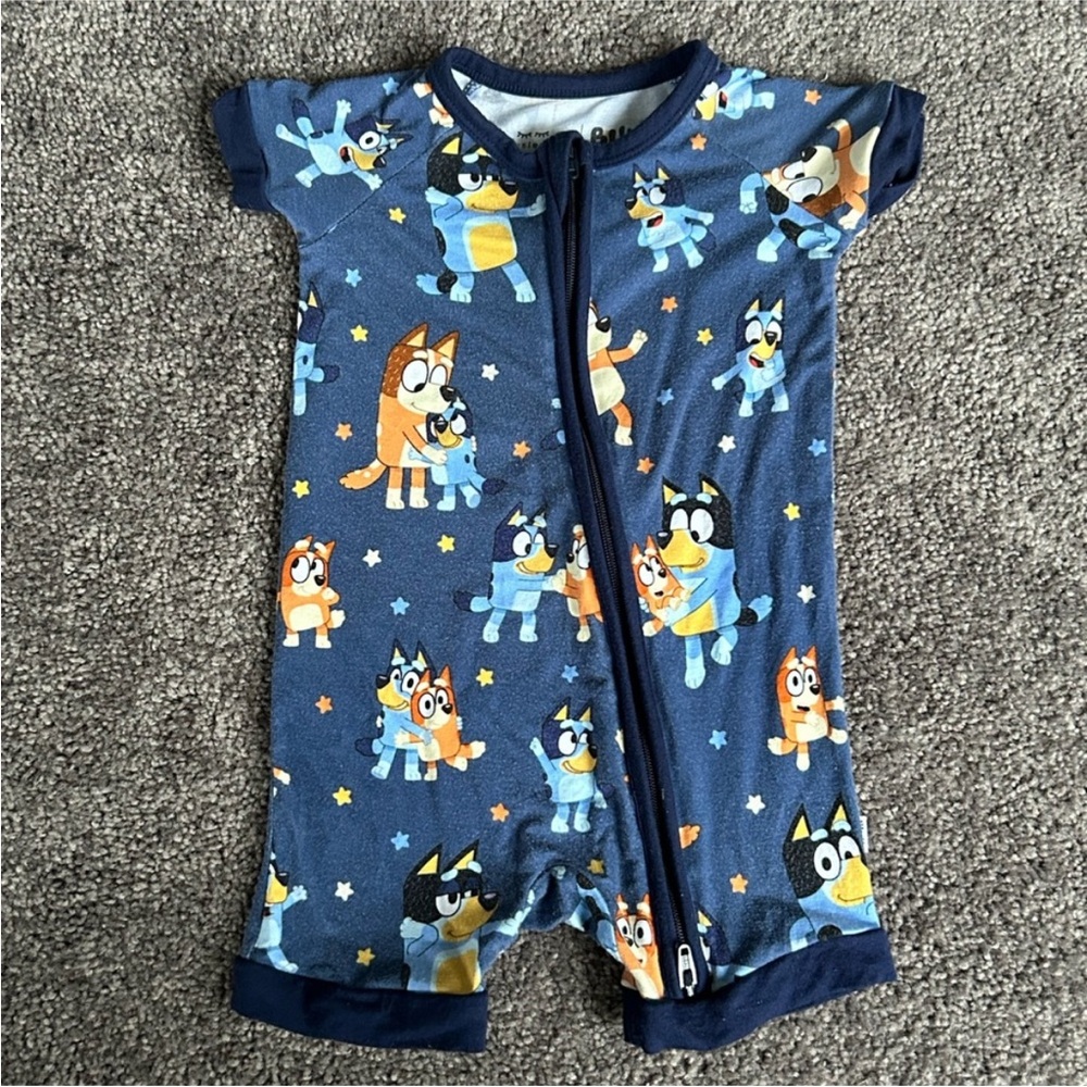 Little Sleepies Bluey Dance Mode Shorty 3-6 months